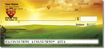 Hot Air Balloon View Personalized Checks