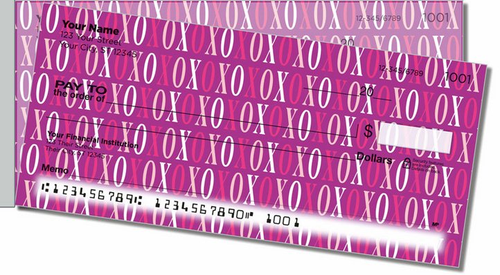 Hugs and Kisses Side Tear Personal Checks