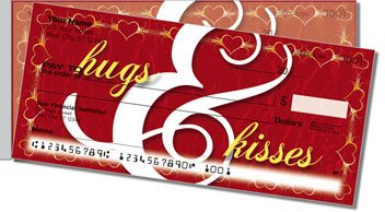 Hugs and Kisses Side Tear Personalized Checks