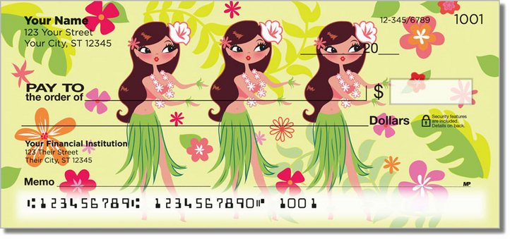 Hula Girl Personal Checks