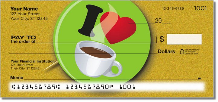 I Love Food Personal Checks