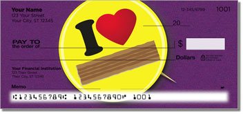 I Love Food Personalized Checks