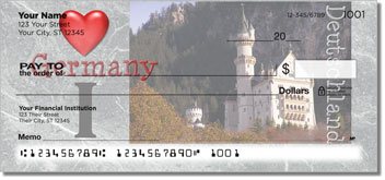 I Love Germany Personalized Checks
