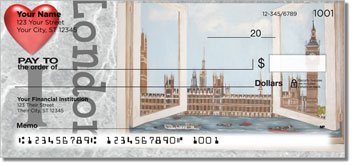 I Love London Personalized Checks
