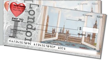 I Love London Side Tear Personalized Checks