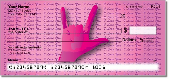 I Love You Personal Checks