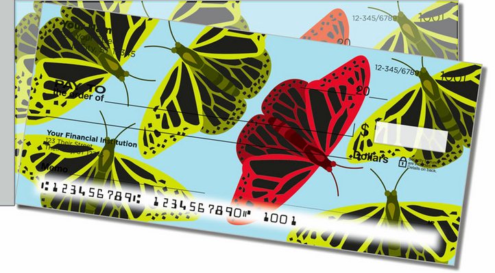 Insect Illustration Side Tear Personal Checks
