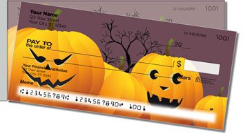 Jack-o-Lantern Side Tear Personalized Checks