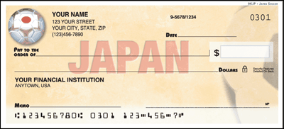 Japan World Soccer Personal Checks