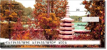 Japanese Garden Personalized Checks