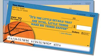 John Wooden Side Tear Personalized Checks
