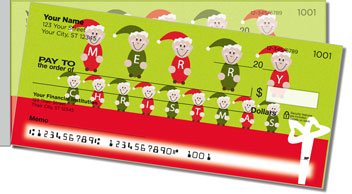 Jolly Elf Side Tear Personalized Checks