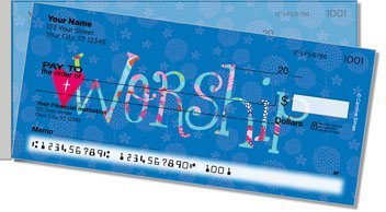 Joyful Floral Side Tear Personalized Checks