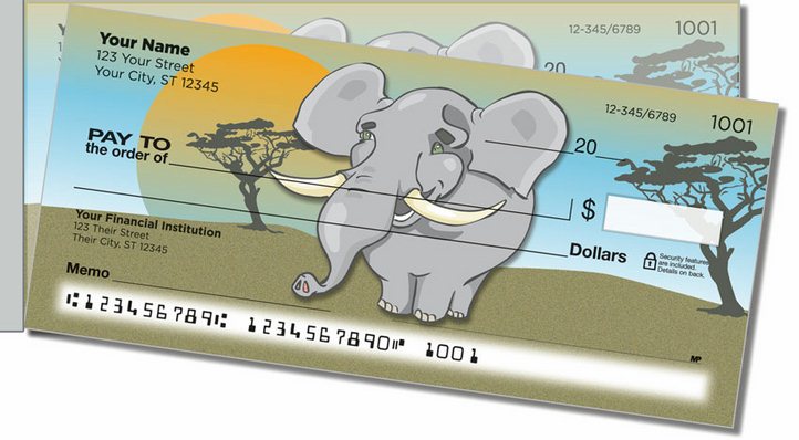 Jungle Buddy Side Tear Personal Checks