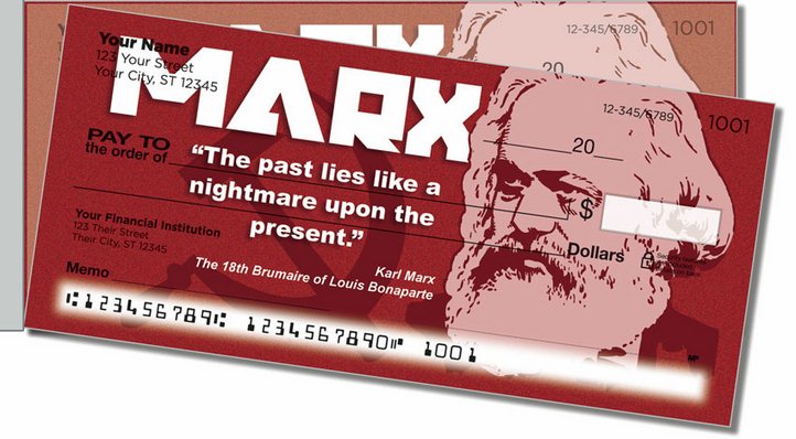 Karl Marx Side Tear Personal Checks
