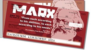 Karl Marx Side Tear Personalized Checks