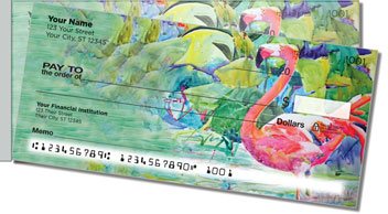 Kay Smith Flamingo Side Tear Design Checks