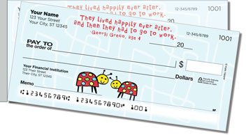 Kid Quotation Side Tear Design Checks