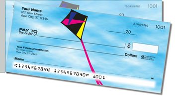 Kite Flying Side Tear Personalized Checks