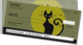 Kitty Noir Side Tear Personalized Checks