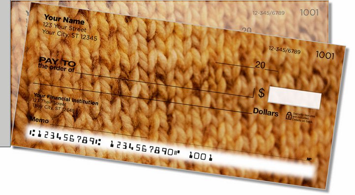 Knitting and Stitching Side Tear Personal Checks