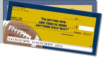Knute Rockne Side Tear Design Checks