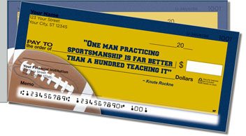 Knute Rockne Side Tear Personalized Checks