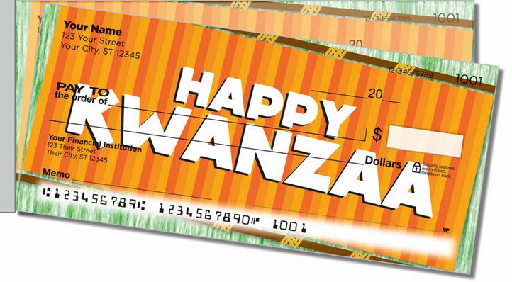 Kwanzaa Side Tear Personal Checks