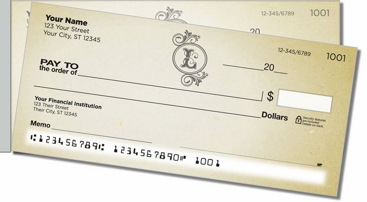 L Monogram Side Tear Personal Checks