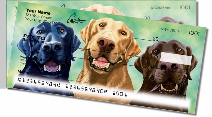 Labrador Retriever Side Tear Personal Checks
