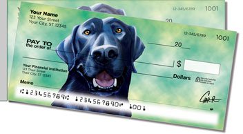 Labrador Retriever Side Tear Personalized Checks