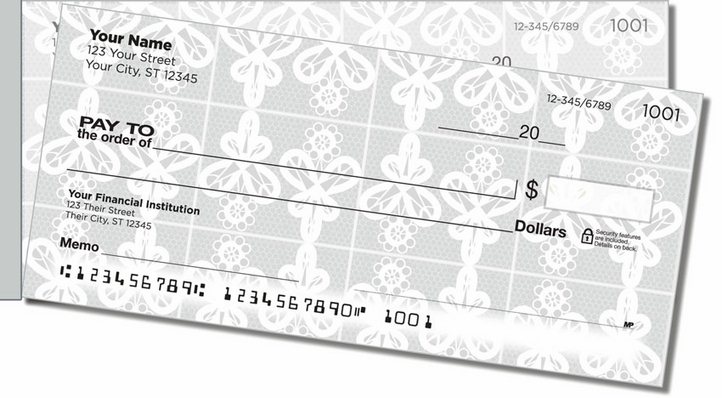 Lace Doily Side Tear Personal Checks