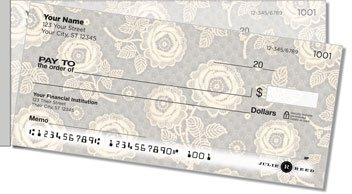 Lace Rose Side Tear Personalized Checks