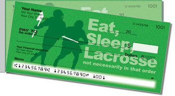 Lacrosse Side Tear Personalized Checks