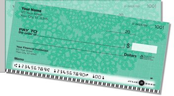 Large Doily Side Tear Personalized Checks