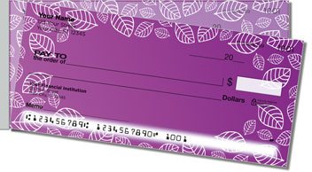 Leaf Border Side Tear Personalized Checks