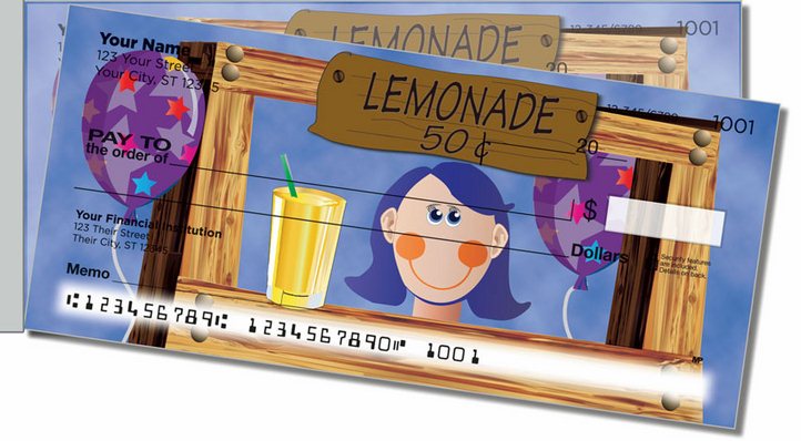 Lemonade Stand Side Tear Personal Checks