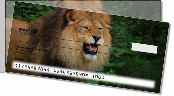 Lion Side Tear Personal Checks