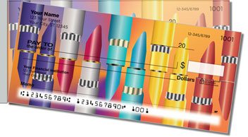 Lipstick Side Tear Personalized Checks