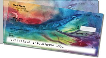 Liquid Abstract Side Tear Personalized Checks