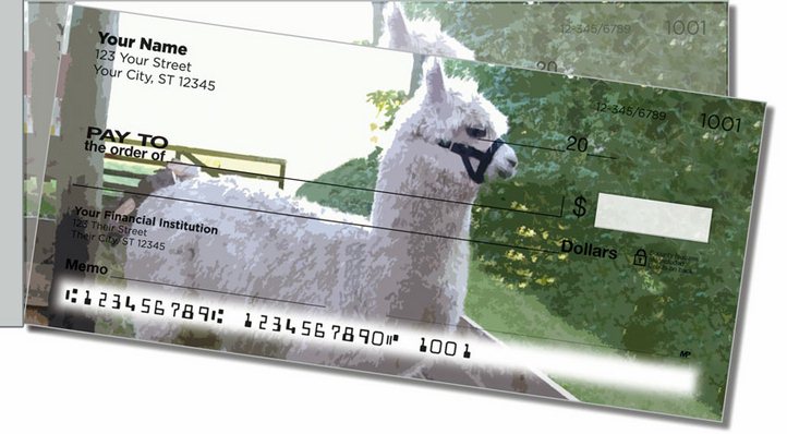 Llama and Alpaca Side Tear Personal Checks