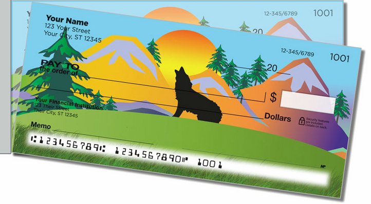 Lone Wolf Side Tear Personal Checks