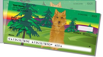 Lone Wolf Side Tear Personalized Checks