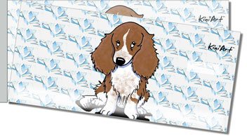 Longhaired Dachshund Side Tear Personalized Checks