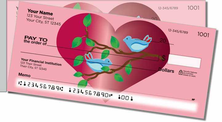 Love Bird Side Tear Personal Checks