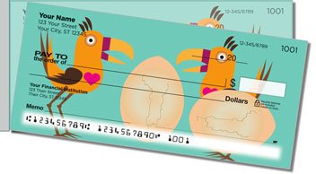 Love Bird Side Tear Design Checks