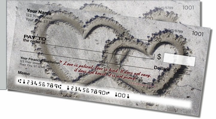 Love Is Side Tear Personal Checks
