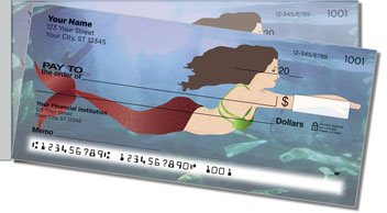 Lovely Mermaid Side Tear Design Checks