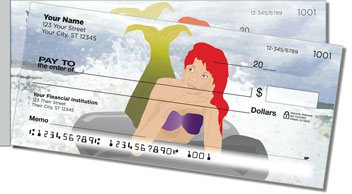 Lovely Mermaid Side Tear Personalized Checks