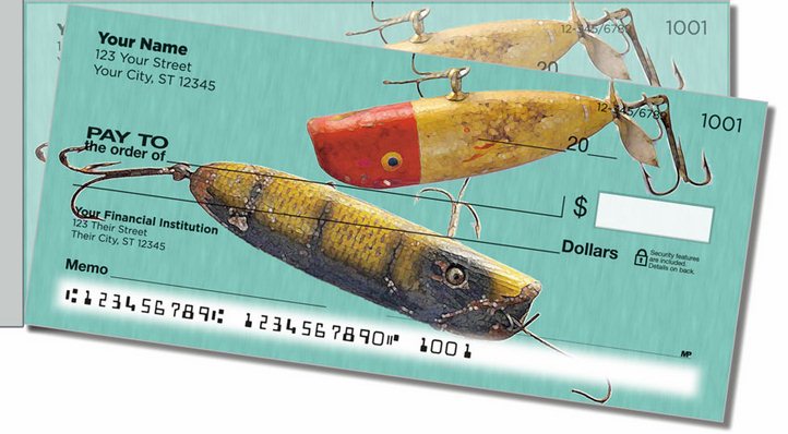 Lucky Fishing Lure Side Tear Personal Checks